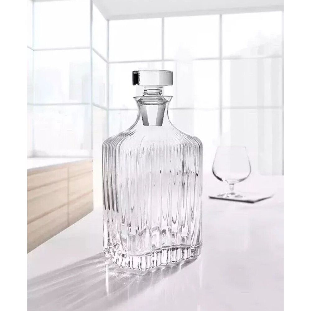 Hotel Collection Clear Fluted Whiskey Decanter